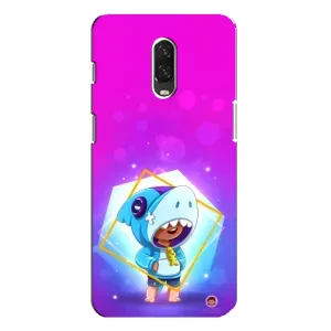 Чохол Бравл Старс для One Plus 6T (Леон у костюмі Акули)