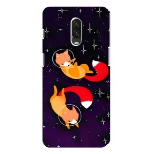 Чехол с рисунком «Лисы» для OnePlus 6T