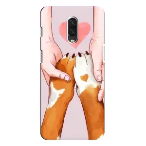 Чехол (ТПУ) Милые собачки для One Plus 6T (Любовь к собакам)