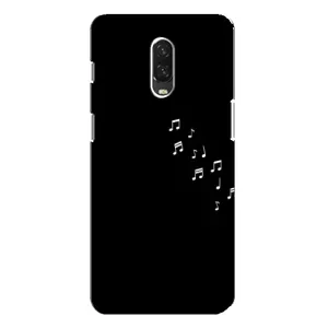Чохол з картинками на чорному фоні для One Plus 6T (Ноти)