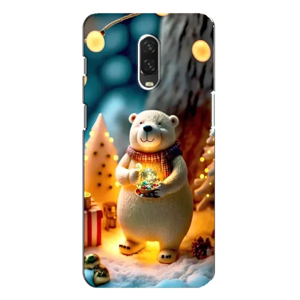 Чехол с рисунком «Новогодний ведмеженок» для OnePlus 6T Чехол с рисунком «Новогодний ведмеженок» для OnePlus 6T