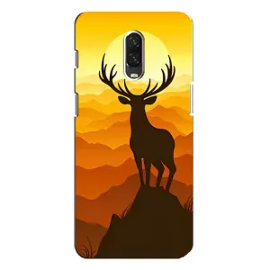 Чехлы с изображением разных животных для One Plus 6T (Силуэт Оленя)