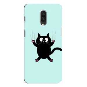 Силиконовый чехол с котиком для One Plus 6T