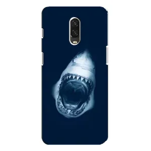 Силиконовый бампер с картинкой животных для One Plus 6T (Пасть Акулы)