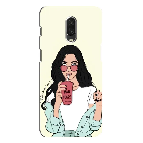 Чехол с рисунком «С напитком» для OnePlus 6T