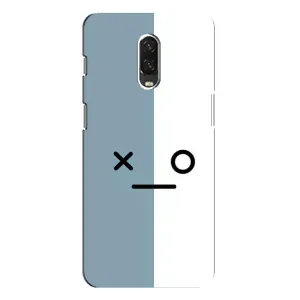 Силиконовые Чехлы (смешные стикеры) для One Plus 6T (Серо-белый)