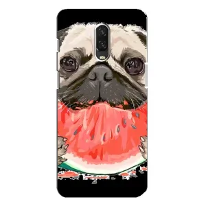Чехол (ТПУ) Милые собачки для One Plus 6T (Смешной Мопс)