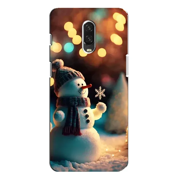Чехол с рисунком «Снеговик праздничный» для OnePlus 6T Чехол с рисунком «Снеговик праздничный» для OnePlus 6T