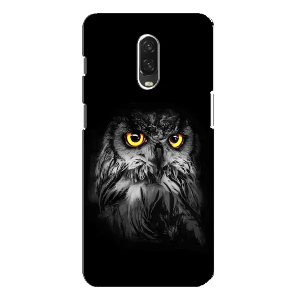 Чехол с рисунком «Сова на чёрном» для OnePlus 6T Чехол с рисунком «Сова на чёрном» для OnePlus 6T