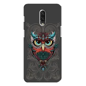 Чохли з принтом СОВИ для One Plus 6T (Сова на сірому)