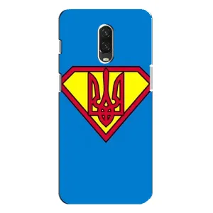 Чохол з картинкою (Патріотичний ГЕРБ) на One Plus 6T (Герб - супер герой)