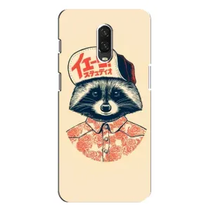 Силиконовый Чехол с Енотами на One Plus 6T (В кепчику)
