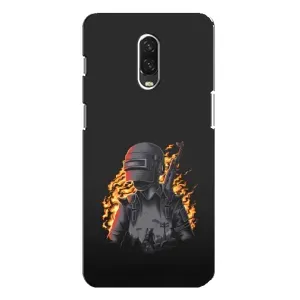 Чохол з картинкою "Герой Pubg" на One Plus 6T (В полум'ї)