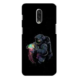 Силіконовый Чохол з принтом "Космонавти" на One Plus 6T (В руках земля)