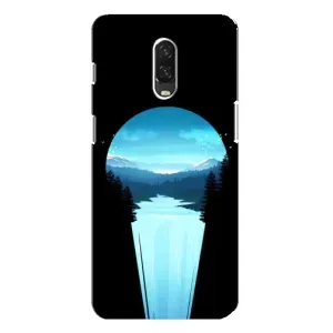 Літній Чохол на One Plus 6T (Синій Водоспад)