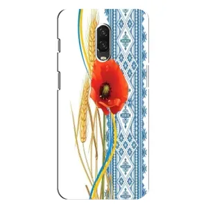 Силіконовый Чохол на One Plus 6T з картинкой Вишиванки (Вишиванка з квіткою)