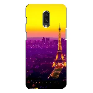 Чехол с Эйфелевой башней на One Plus 6T (Яркая башня)
