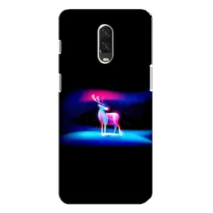Силиконовый бампер с картинкой животных для One Plus 6T (Яркий олень)