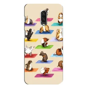 Чехол с Прикольным принтом на One Plus 6T (Ёга свинок)