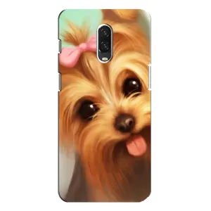 Чехол (ТПУ) Милые собачки для One Plus 6T (Йоршенский терьер)