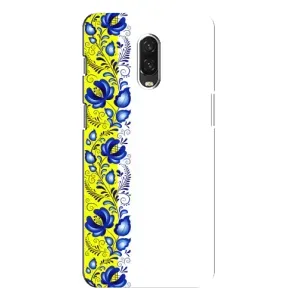 Силіконовый Чохол на One Plus 6T з картинкой Вишиванки (Жовто-біла вишиванка)