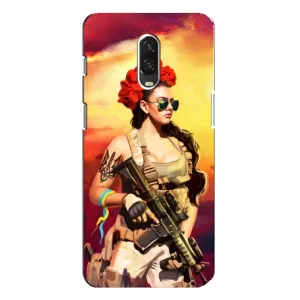 ЗСУ Чохли (TPU) для One Plus 6T (Жінка солдат)