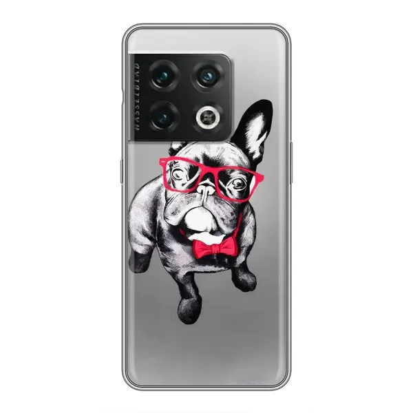 Чехол с рисунком «Бульдог в очках» для OnePlus 10 Pro Чехол с рисунком «Бульдог в очках» для OnePlus 10 Pro