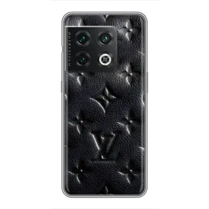 Текстурный Чехол Louis Vuitton для ВанПлас 10 Про (Черный ЛВ)