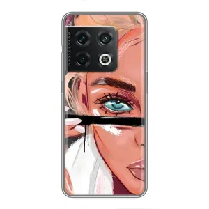 Силіконовый Чохол на OnePlus 10 Pro з картинкой Модных девушек (Дівчина та вії)