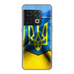 Чехол с картинкой (Патриотический ГЕРБ) на OnePlus 10 Pro (Герб и Флаг Украины)