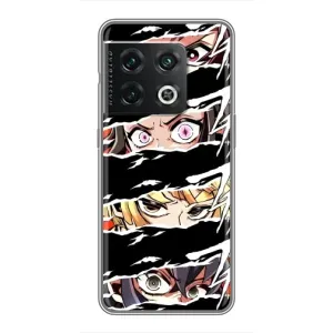 Силіконові чохлі з очіма Anime для ВанПлас 10 Про (Очі на чорному)