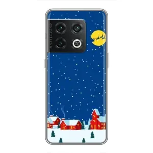 Силиконовый бампер на рождество для OnePlus 10 Pro (Город в снегу)