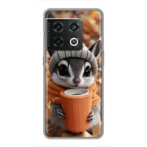 Друкований чохол 'Звірята з кавою' для OnePlus 10 Pro (Гризунчик з кавою)