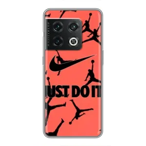 Силиконовый Чехол Nike Air Jordan на ВанПлас 10 Про (Just Do It)