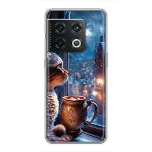 Чехлы на Новый Год OnePlus 10 Pro (Кот новогодний)