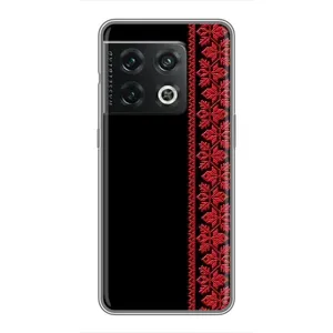Силиконовый Чехол на OnePlus 10 Pro (Красная Вышиванка)