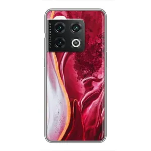 Чехлы с тематикой "Мрамор" на ВанПлас 10 Про (Красный мрамор)