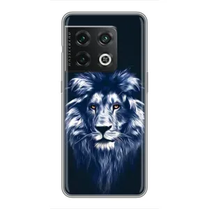 Чохол з картинкою на OnePlus 10 Pro (Лев – синій)