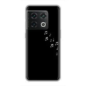 Чехол с картинками на черном фоне для OnePlus 10 Pro (Ноты)