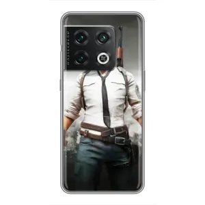 Силиконовый чехол с картинкой "Герой Pubg" на OnePlus 10 Pro (Пабг)