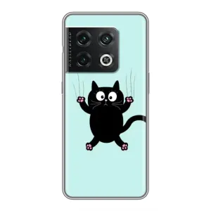 Силіконовий чохол з котиком для OnePlus 10 Pro (Падаючий кіт)