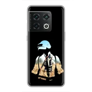 Силиконовый чехол с картинкой "Герой Pubg" на OnePlus 10 Pro (Пубг мен)
