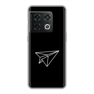 Чехол с картинками на черном фоне для OnePlus 10 Pro (Самолетик)
