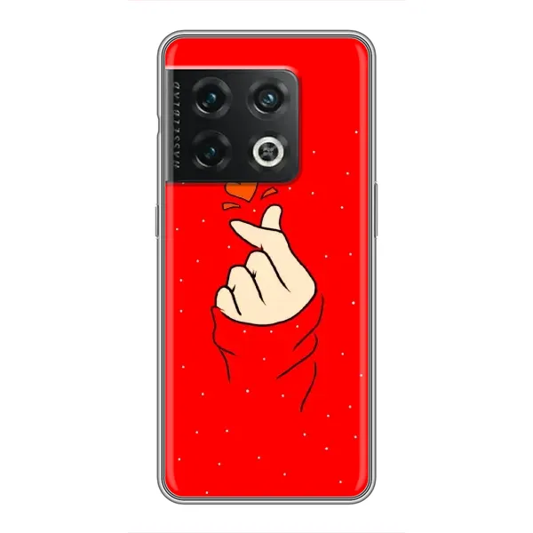 Чехол с рисунком «Сердце на красном» для OnePlus 10 Pro Чехол с рисунком «Сердце на красном» для OnePlus 10 Pro
