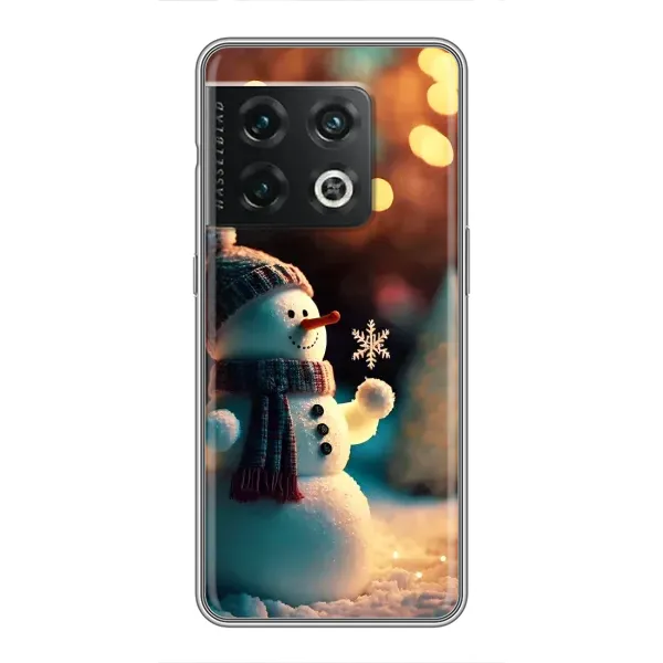 Чехол с рисунком «Снеговик праздничный» для OnePlus 10 Pro Чехол с рисунком «Снеговик праздничный» для OnePlus 10 Pro