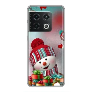 Чехлы на Новый Год OnePlus 10 Pro (Снеговик в шапке)