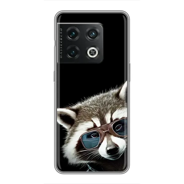 Чехол с рисунком «Стильный Енот» для OnePlus 10 Pro