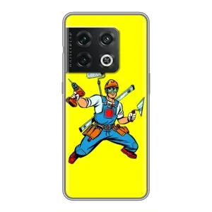 Силиконовый бампер (Работники) на OnePlus 10 Pro (Строитель)