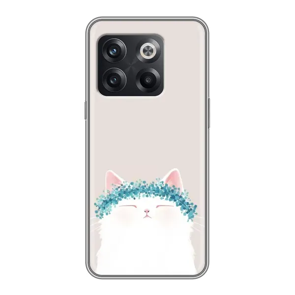 Чехол с рисунком «Белый котик» для OnePlus 10T Чехол с рисунком «Белый котик» для OnePlus 10T