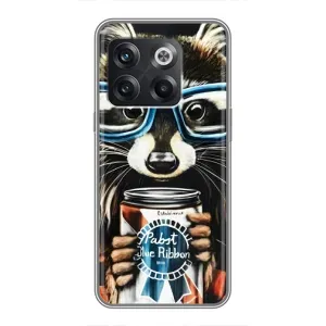 Силиконовый Чехол с Енотами на OnePlus 10T (Енот в очках)